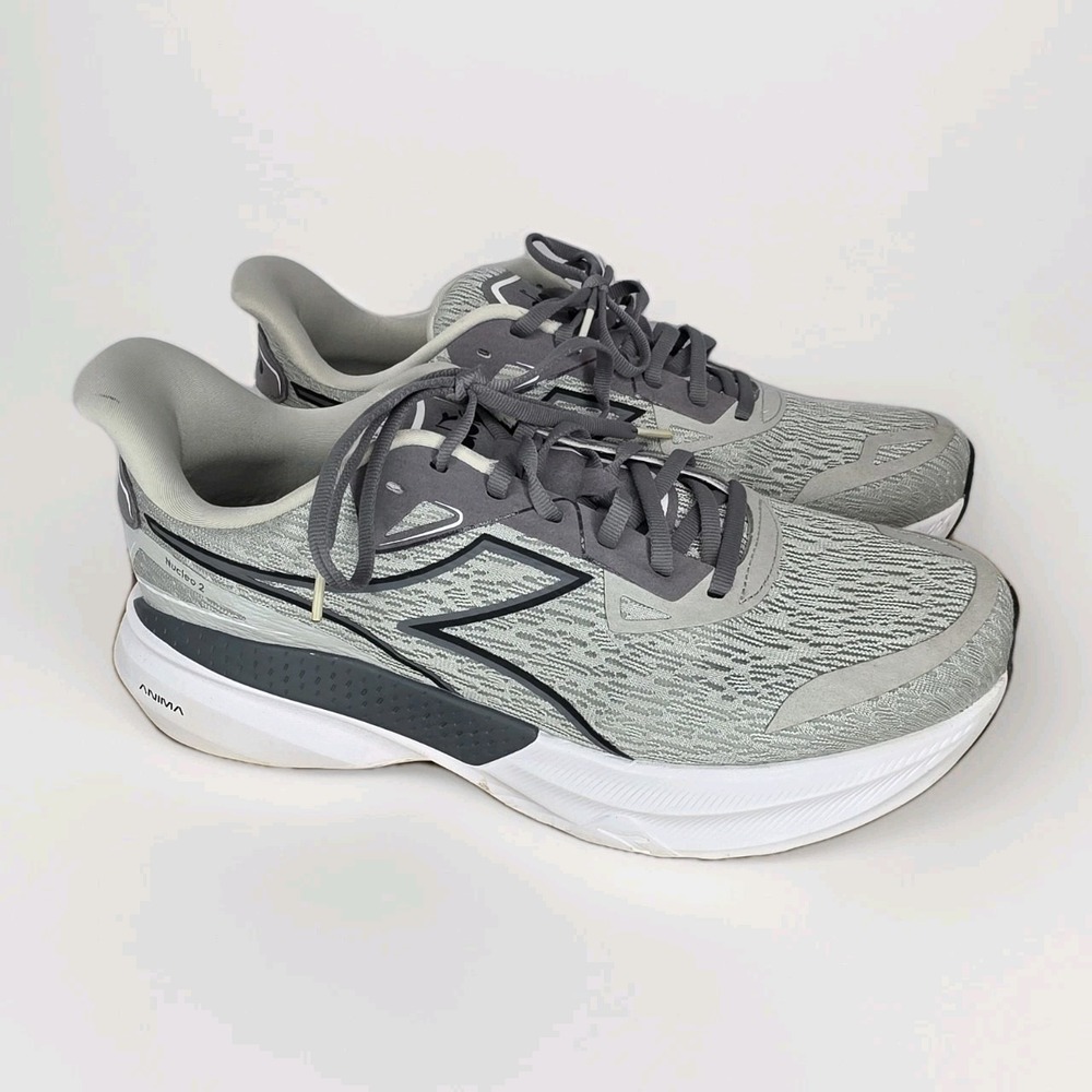 Diadora Nucleo 2 Athletic Running Shoes Mens Size 11.5 Gray Mesh Casual Sneakers